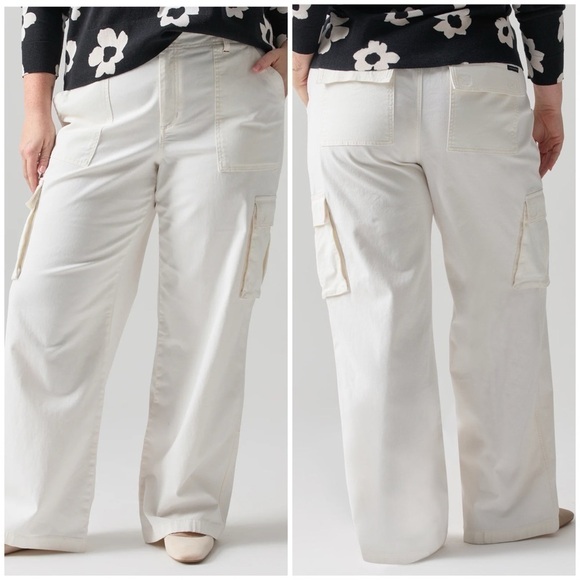 Sanctuary Reissue Cargo Standard Rise Pant in Powdered Sugar in Women's Size 2X - Picture 1 of 10